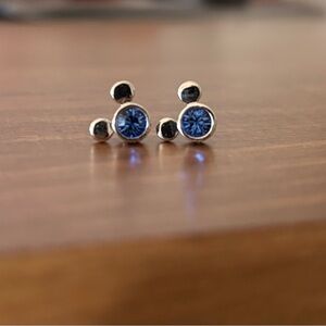 Disney Mickey Blue Stud Earrings